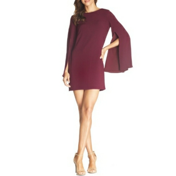 Dress the Population Dresses & Skirts - NEW Dress The Population Lillie Maroon Long Sleeve Minidress